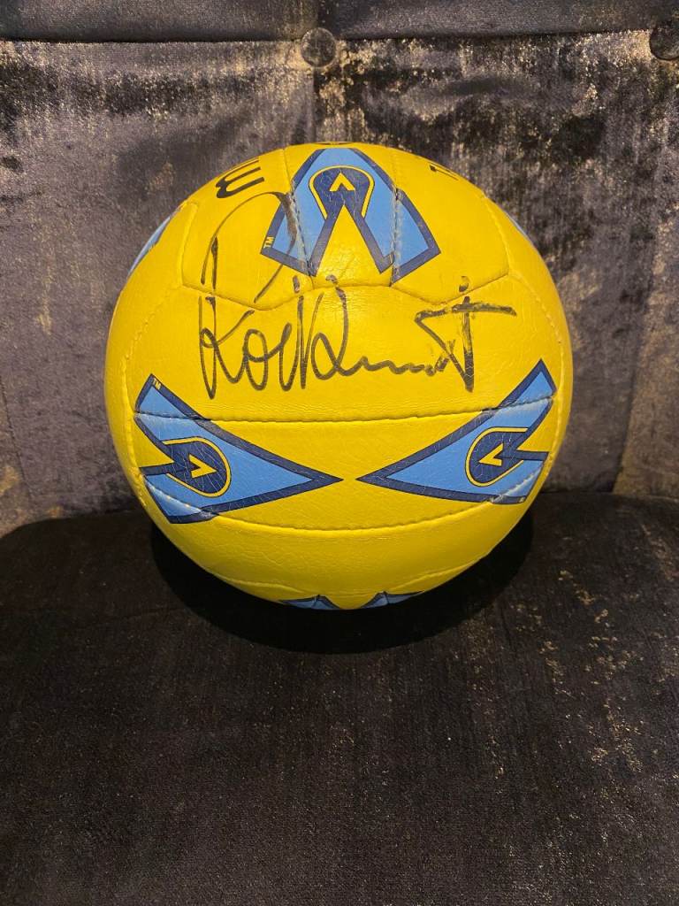 Rod Stewart Autographed Football