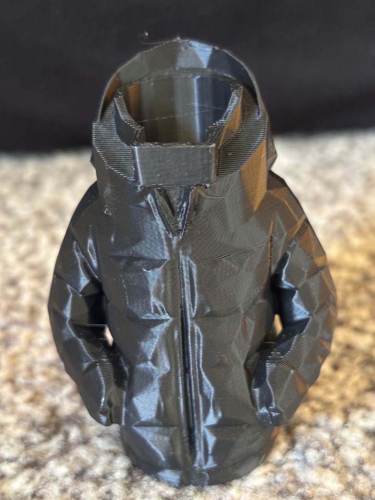 3D Printed Puffer Jacket Lighter Holder - Black