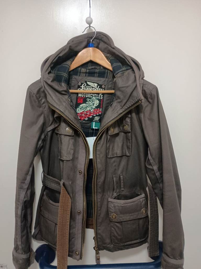 Ladies 'Roadside Motorcycles' Jacket with Belt – Size S Good Condition