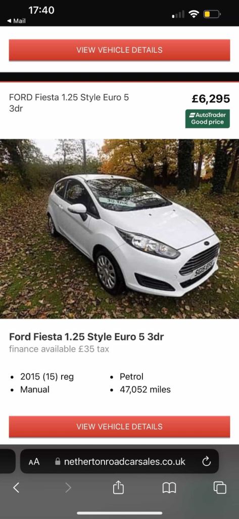 Ford, FIESTA, Hatchback, 2015, Manual, 1241 (cc), 3 doors