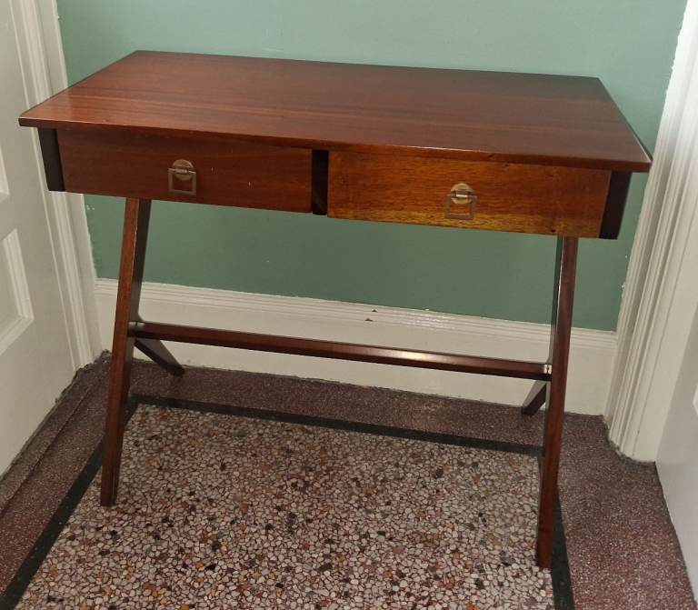 image for Two Drawer Solid Wood Console Table