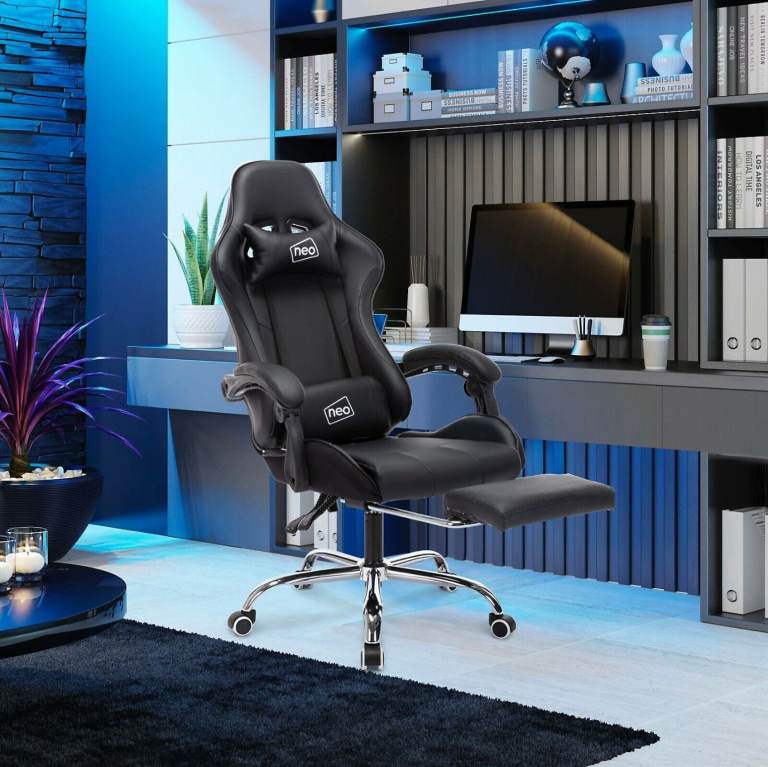 Neo Gaming Chair With Massager And Foot Rest - NEW