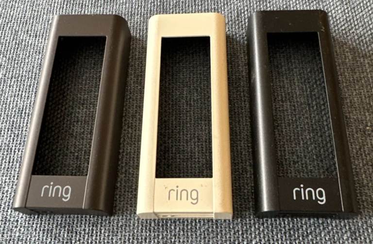 Ring Doorbell Pro First Generation, Wired, Interchangeable Faceplate Cover x 3 