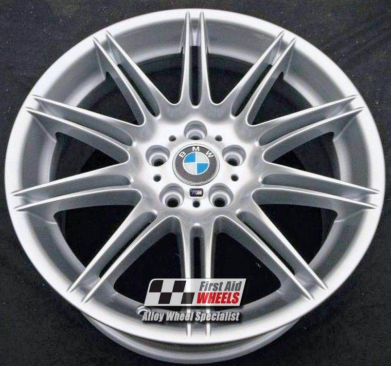 4X 19'' GENUINE BMW STYLE 225M MV4 SILVER REFURBISHED 8J ALLOY WHEELS ...