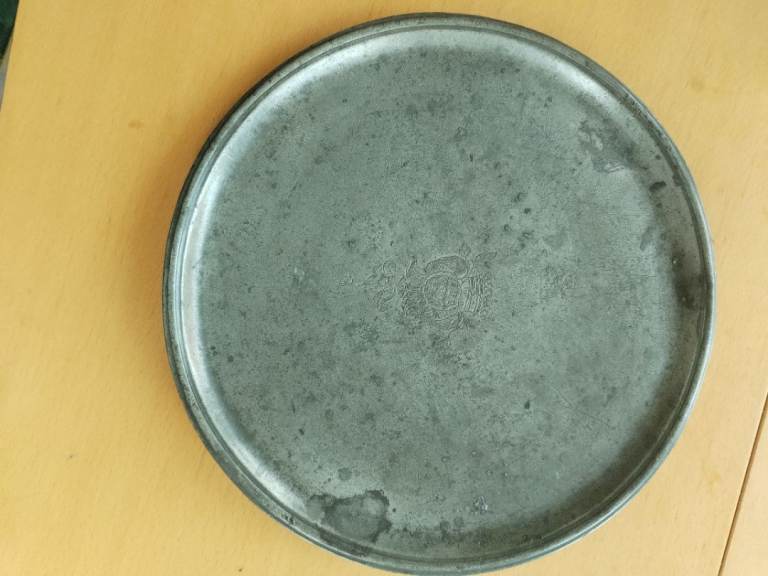 Antique french pewter plate