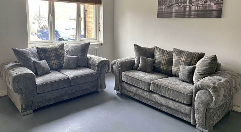 Luxury Look, Trade Price – Direct from Warehouse! -Verona 3+2 Seater Sofa Set -Living Room Furniture
