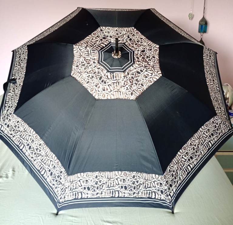 Umbrella Brolly with Automatic opening mechanism patterned umbrellas X2. One is a Large canopy, bl