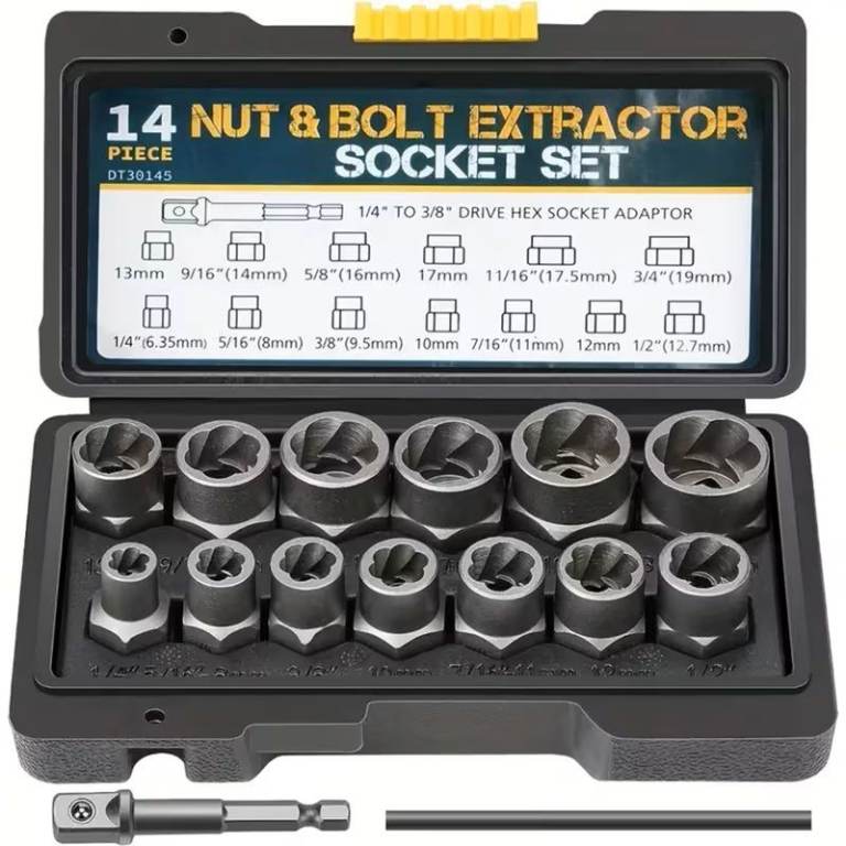 Nut & Bolt Extractor Set – 14 Piece