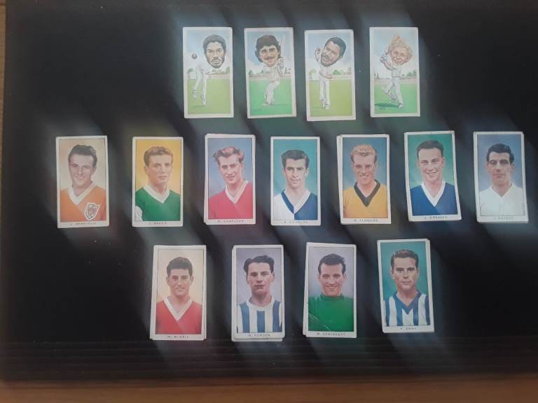Vintage Football and Cricket Player Cards - Good Condition