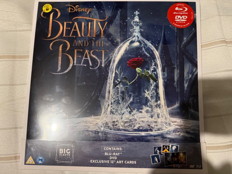 Disney Beauty and the Beast Blu-Ray + DVD with Art Cards – NEW