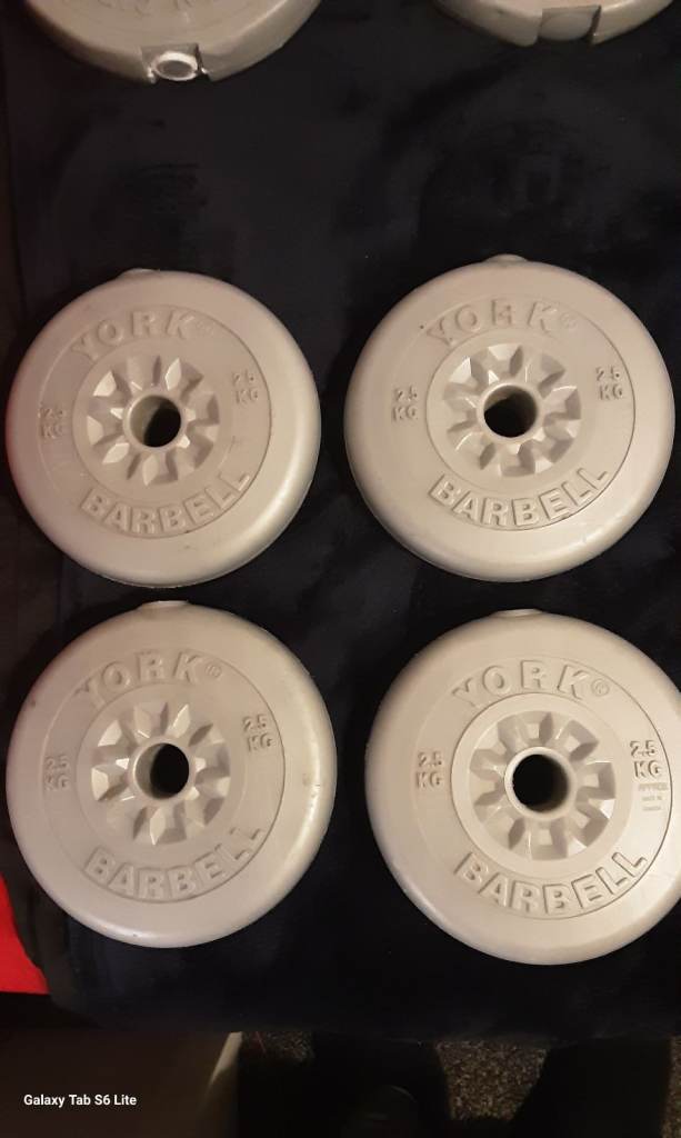 York & Everlast Dumbbell Weights and Two Bars – Good Condition