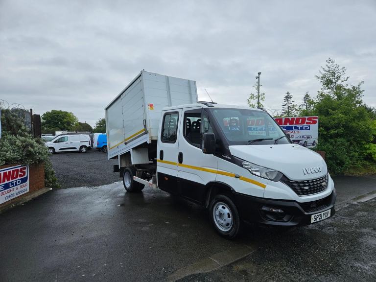 2021 ON 21 PLATE IVECO DAILY 50C16 CREW CAB AUTO TIPPER WHEELIE BIN LORRY ULEZ 
