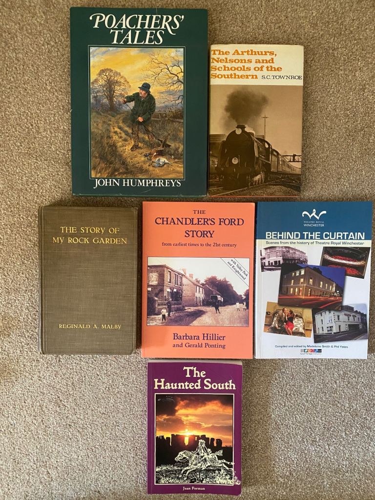 Haunted South, poaching, history books on Winchester Theatre, Chandler's Ford, rock garden