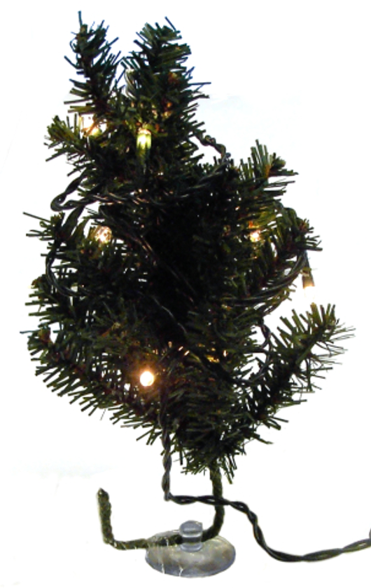 Car Dashboard Mini Christmas Tree (with White Lights)