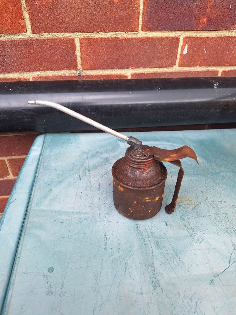 Vintage car grease can