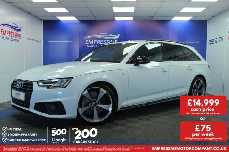 2019 69 AUDI A4 AVANT 2.0 TFSI 35 BLACK EDITION ESTATE 5DR PETROL S TRONIC EURO