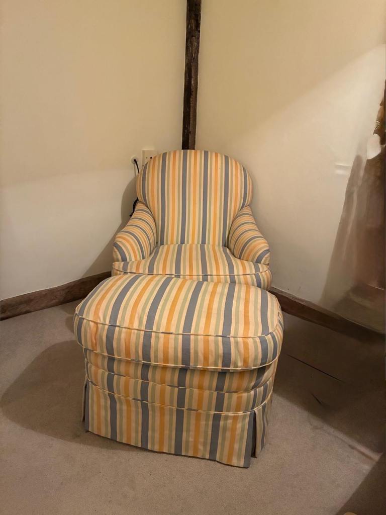 Arm Chair and Foot Rest 