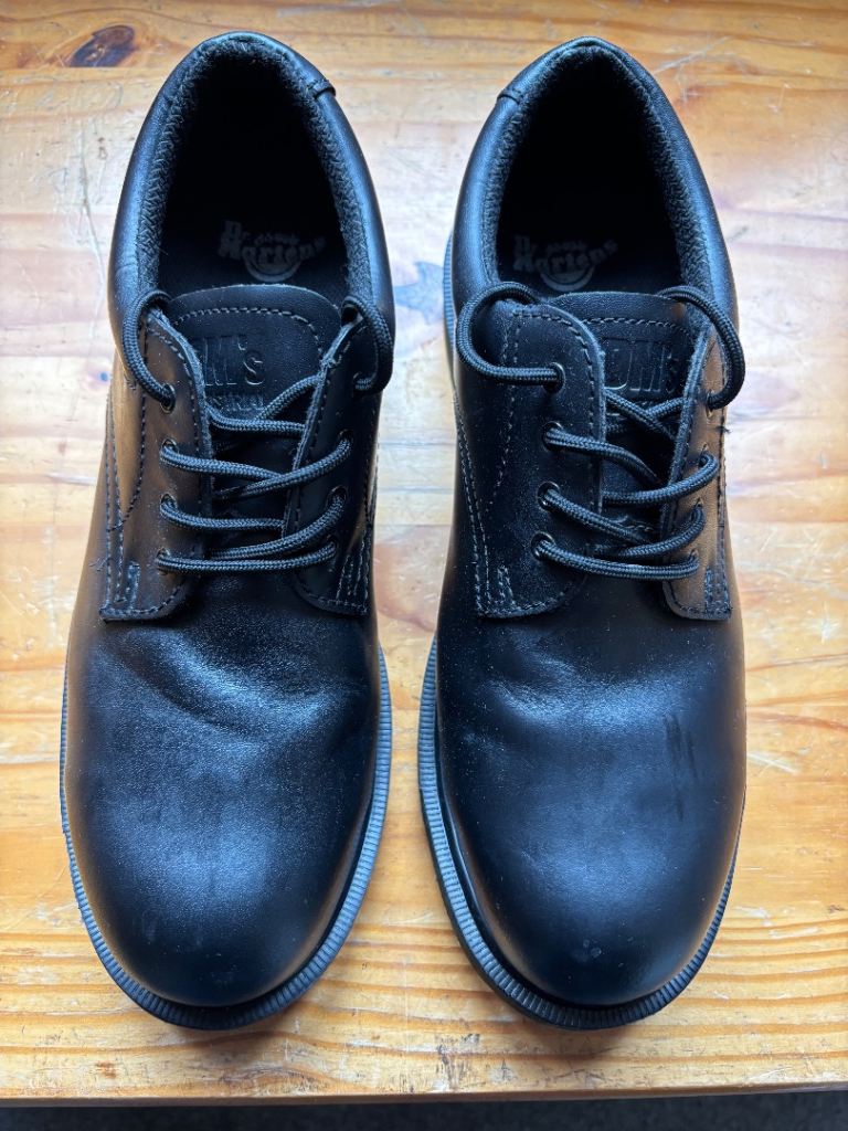 Dr Martens black leather shoes Size 9 UK - NEW without tags. 
