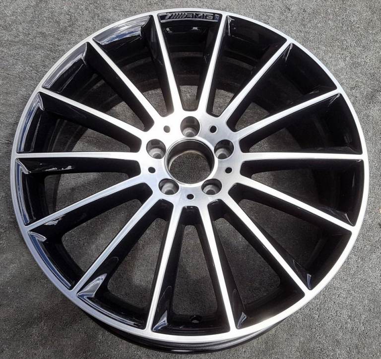 MERCEDES E CLASS 1X 20'' GENUINE AMG BLACK DIAMOND CUT FRONT ALLOY WHEEL S646DCBF