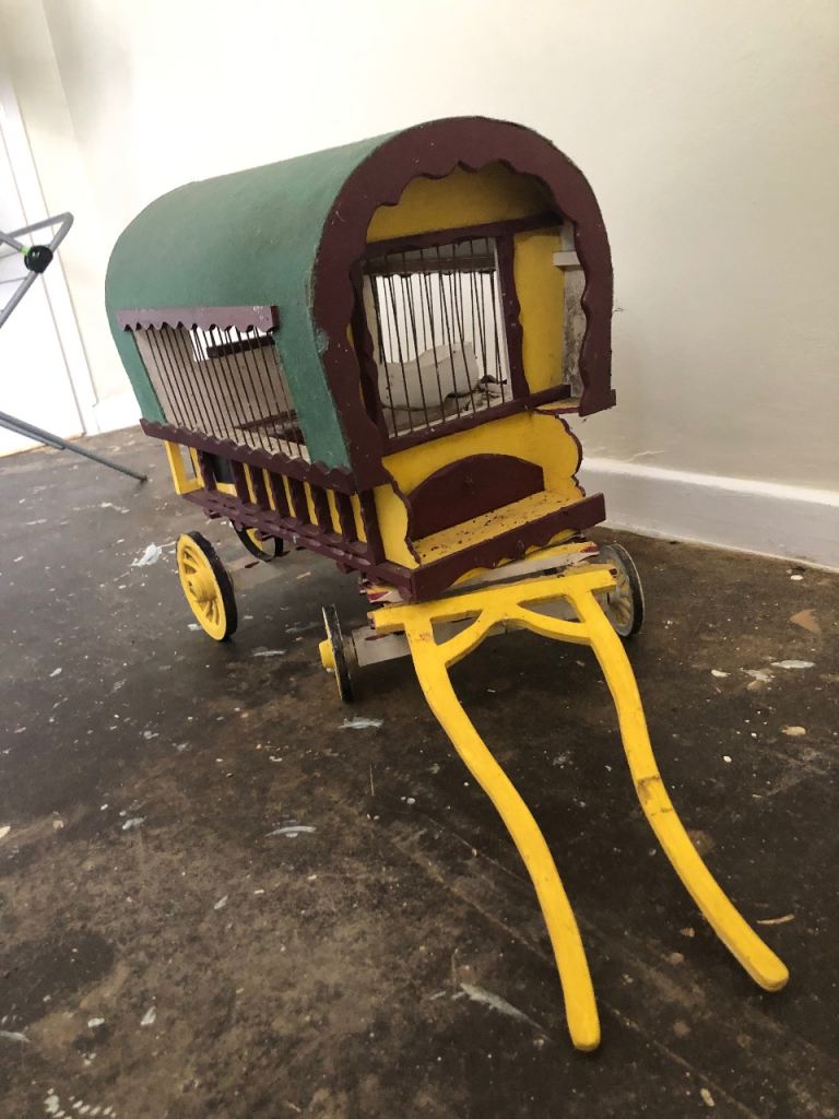 Horse wagon bird cage 