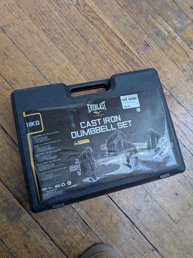 Cast iron dumbbell/weights set 