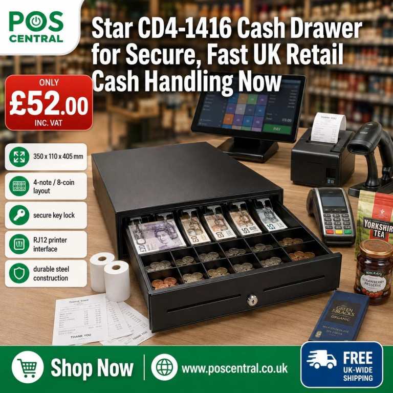 Star CD4-1416 Cash Drawer for Secure UK Retail Cash Handling