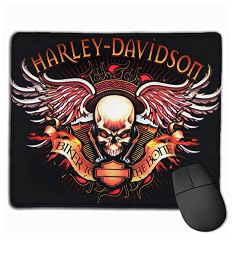 Brand New Harley-Davidson Mouse Mat - Skull & Wings Design