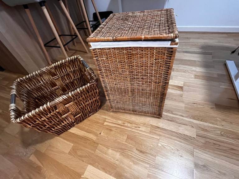 Pair of Matching Wicker Laundry Baskets