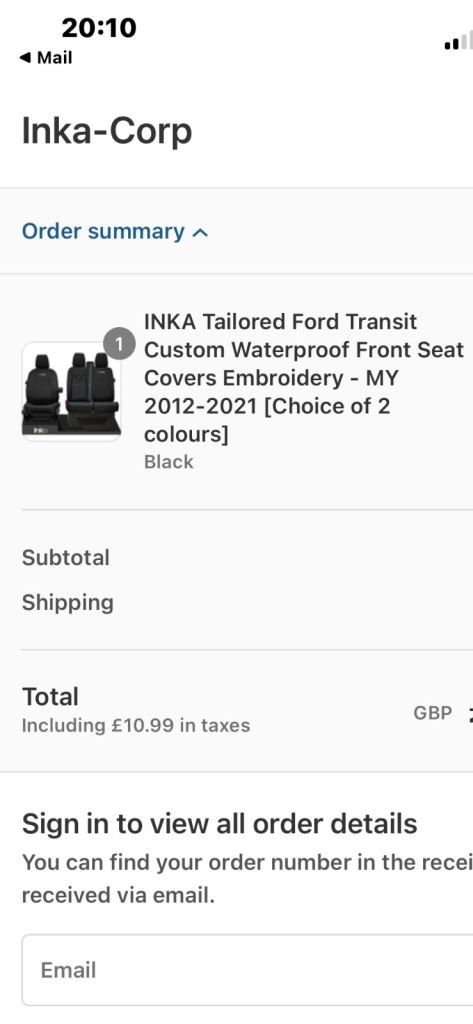 Ford custom van seat covers as new 