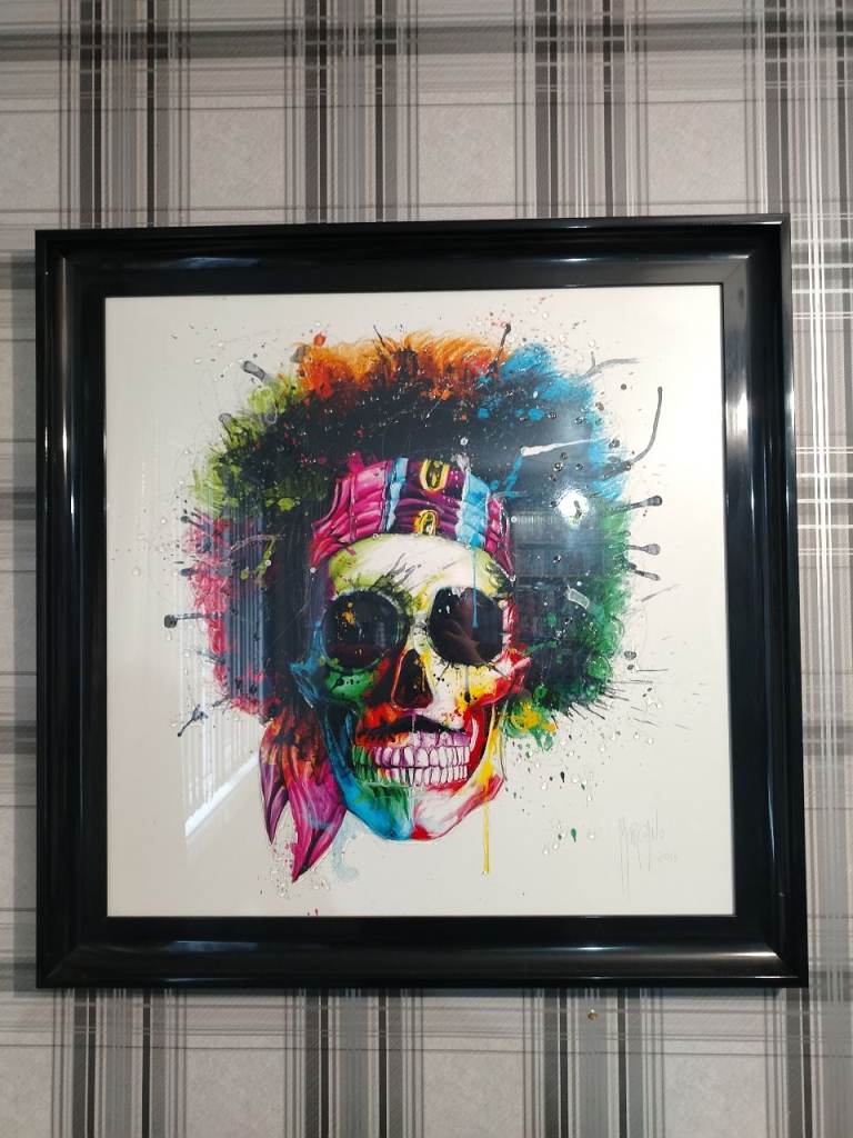 patrice murciano framed prints. Jimi hendrix and love skulls