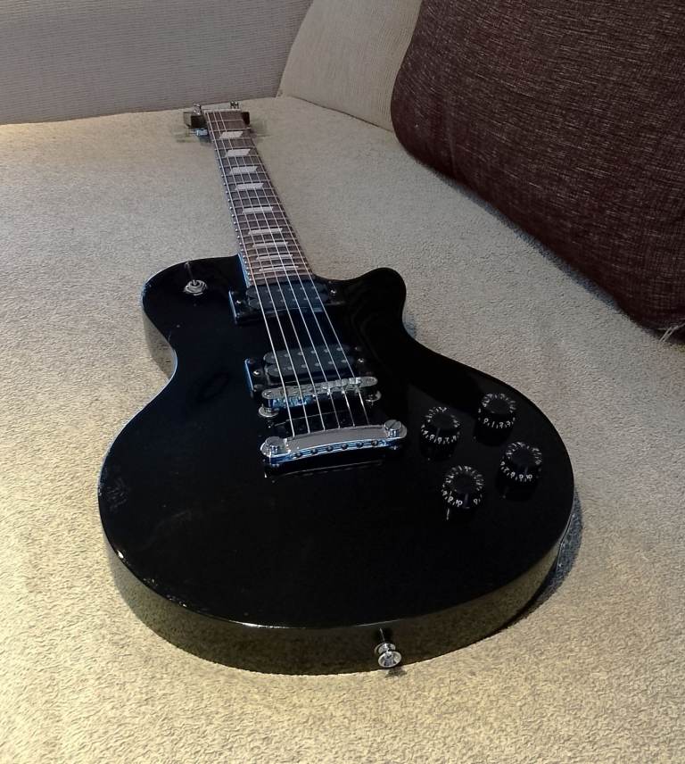 image for G2 Les Paul - High Spec - Gloss Black - Carved / Arched Top - Set Neck etc, £125 ono.