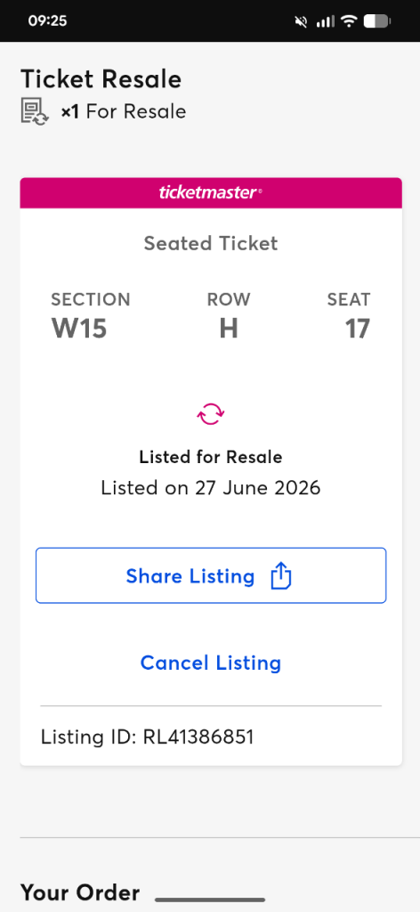 Luke Combs ticket - Murrayfield - 24/07
