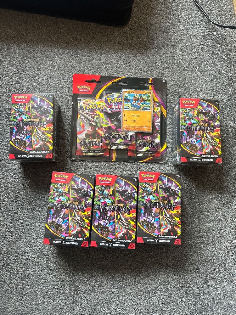 Pokemon Cards Pitch Black Booster Bundles & Triple Blister Packs
