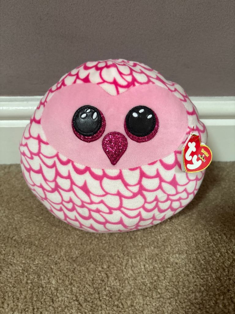 Ty Squish-A-Boos Pink Owl Plush Toy – As Good As New