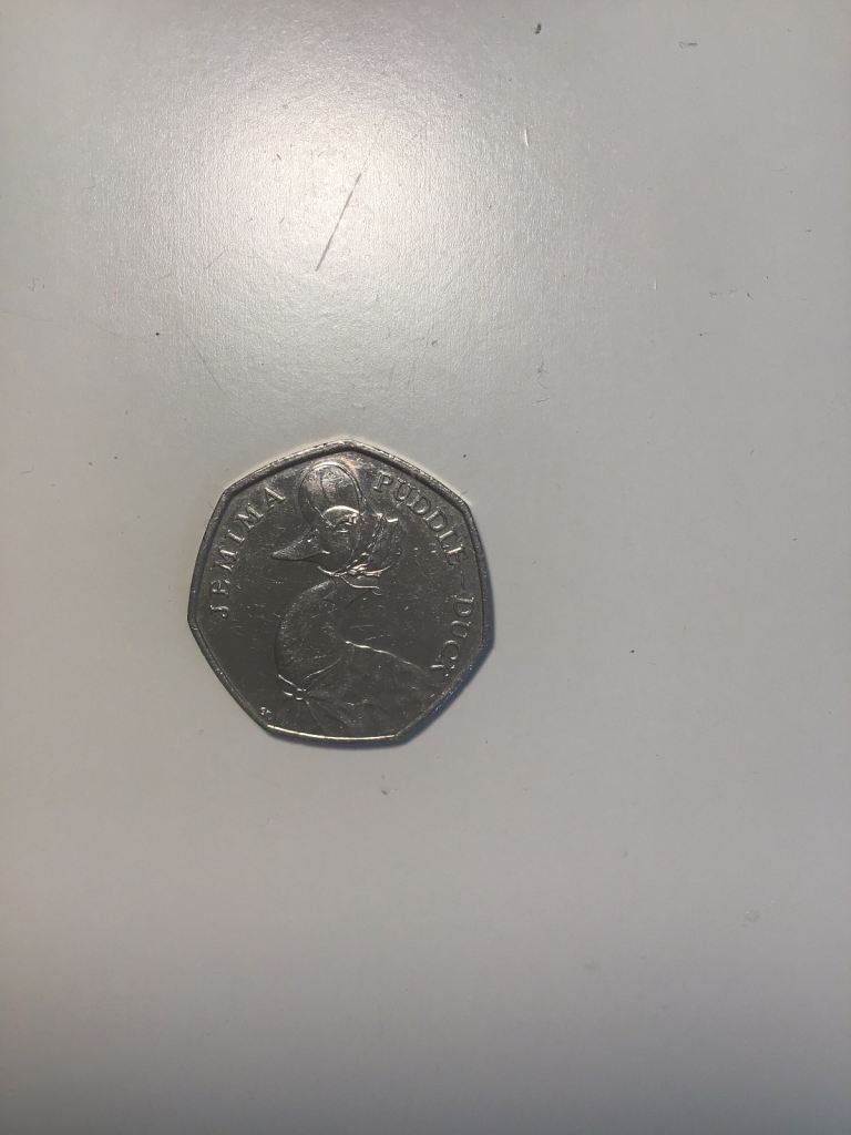 Rare Jemima puddle duck 50p coin 