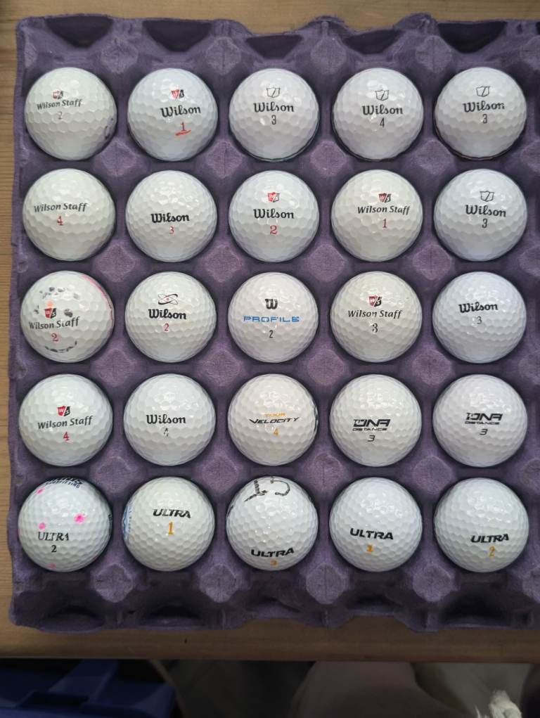 25 Mixed Model Wilson golf balls in A grade condition 