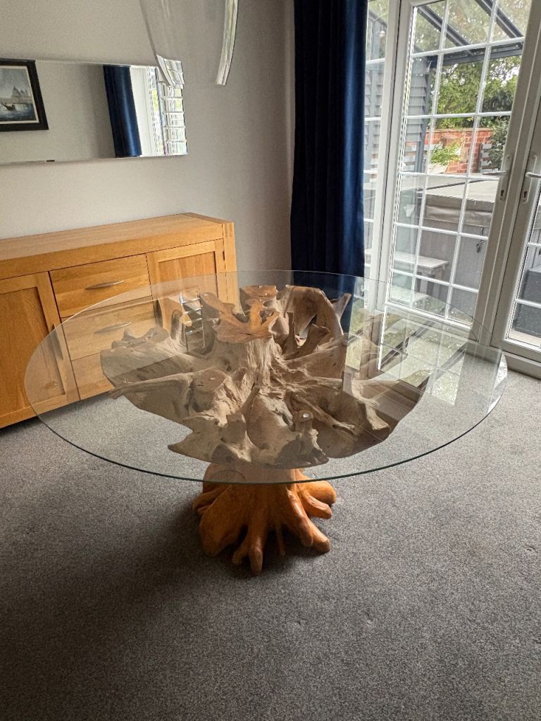 Tree Root Glass Dining Table
