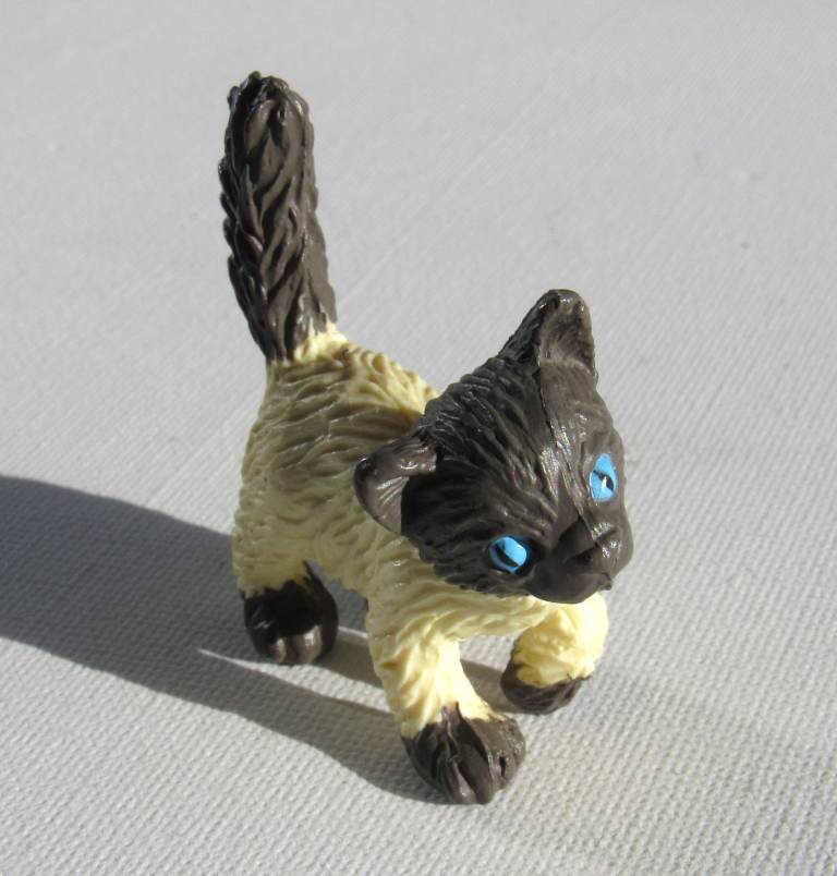 Vintage 1994 Kitty in My Pocket Plastic Toy Figure Siamese Cat by M.E.G. - Charlotte 