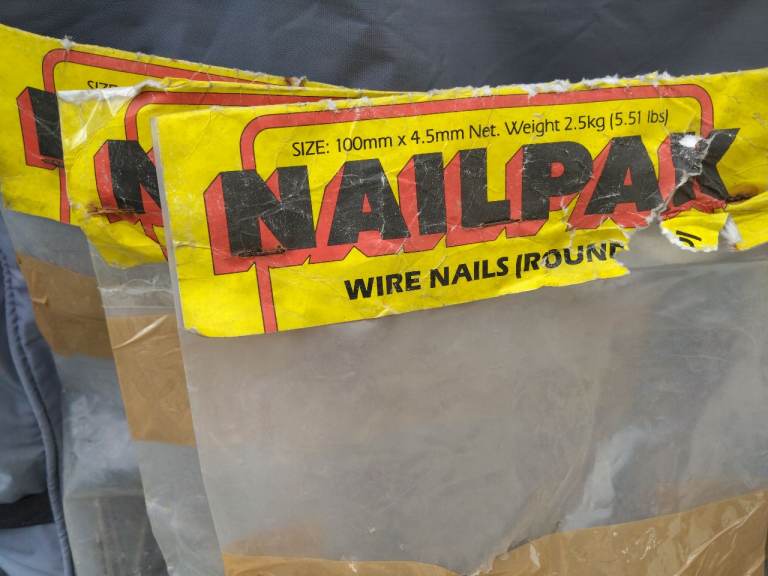 Mixed Lot of Nails, Screws, Hinges, and Drill Bits - Various Sizes