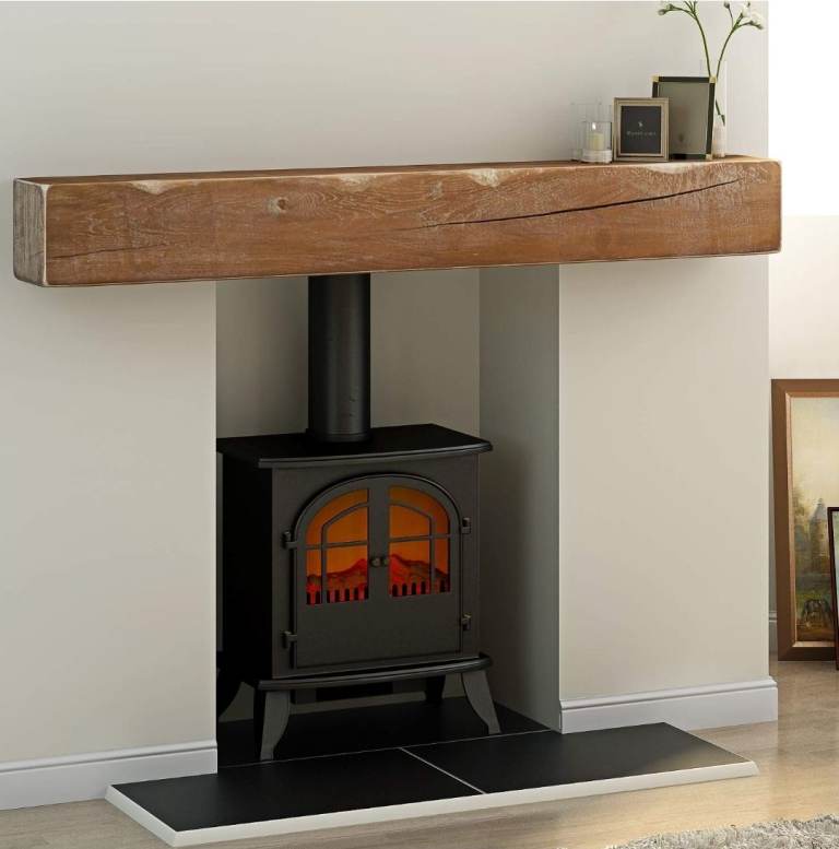 Solid Oak Beam Floating Frame Cover Mantle Piece 