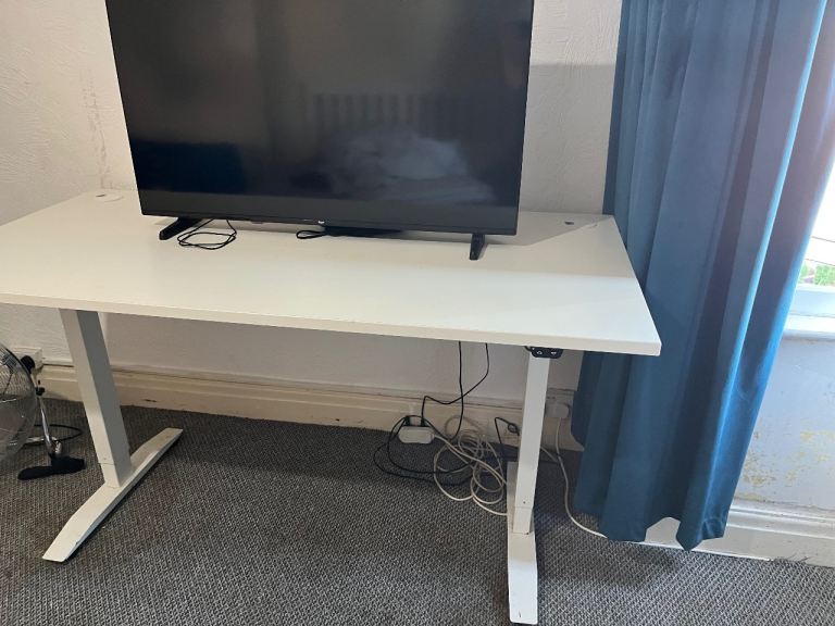 Adjustable Standing Desk - White Top, Good Condition