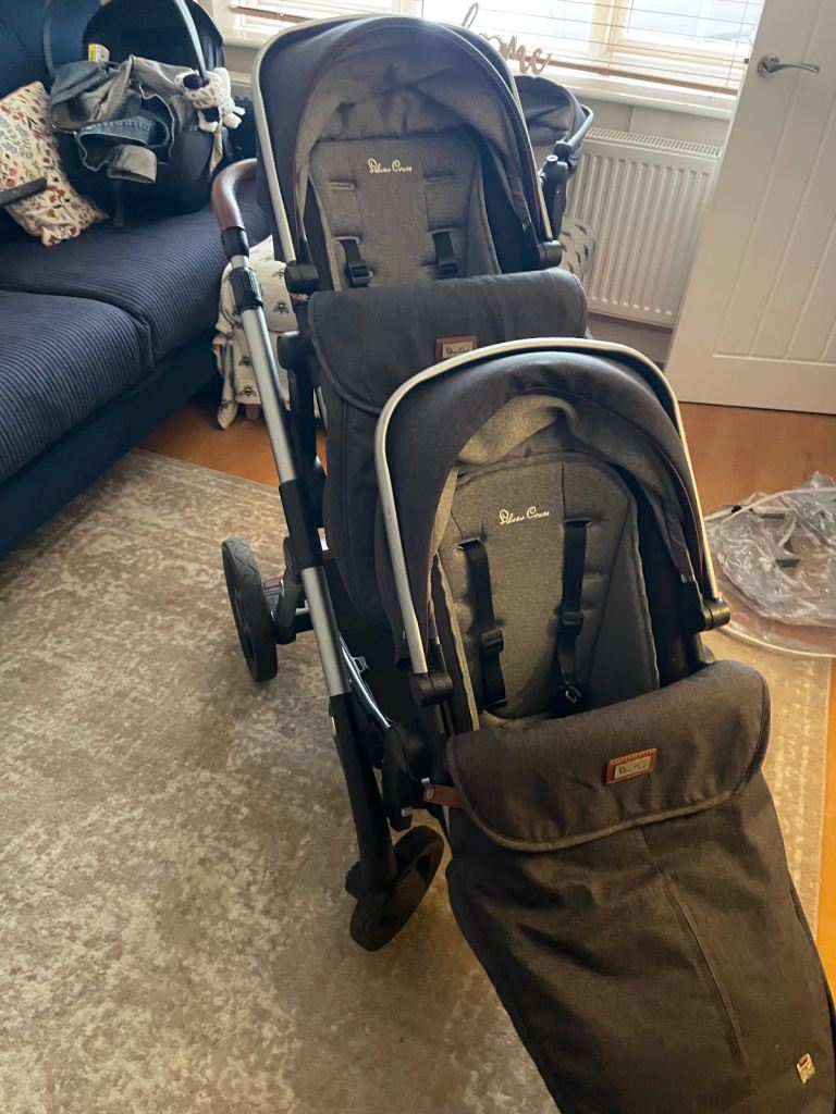 Silver Cross Wave Double