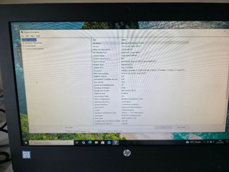 HP All-in-One Desktop PC - Good Condition