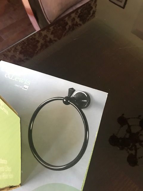 BRAND NEW UNUSED COOKE & LEWIS TOWEL & DOOR HOOK SET