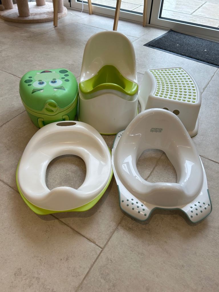Potty, toilet seats, portable potty and step