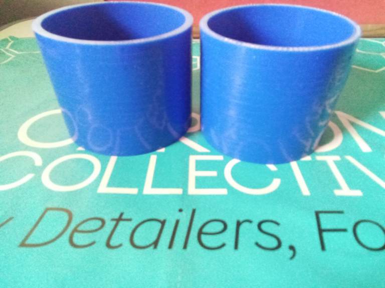 Car hoses silicone blue x2