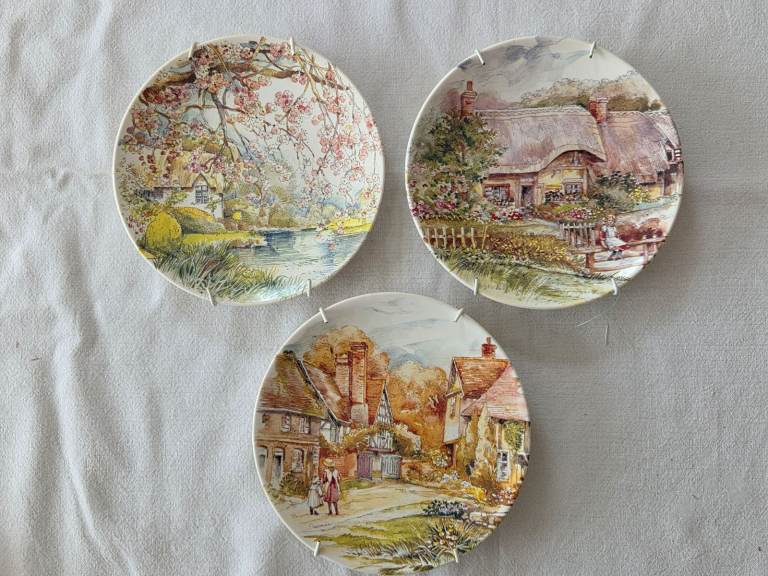 Poole Pottery 3 x 6" plates 