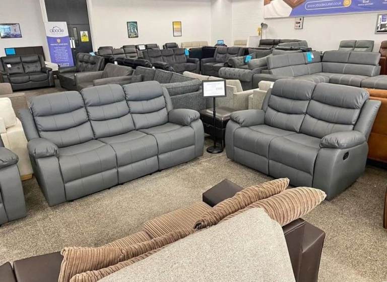  Deluxe Roma Recliner Cupholder Sofa Set Corner & 3+2 25% OFF Best Price Order Now 
