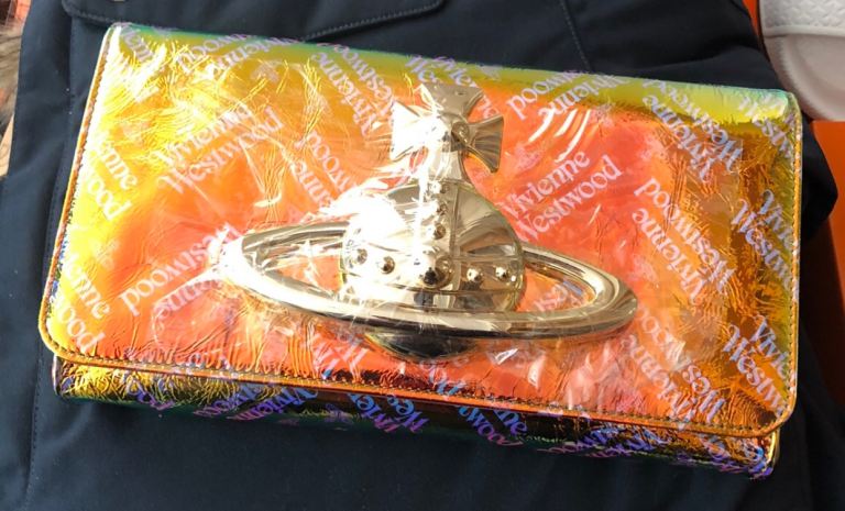 Vivienne Westwood Women's Orange Archive Orb Clutch Bag