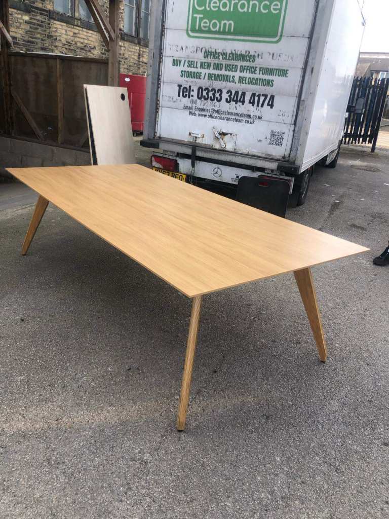 2400mm Sven Oak Boardroom Table